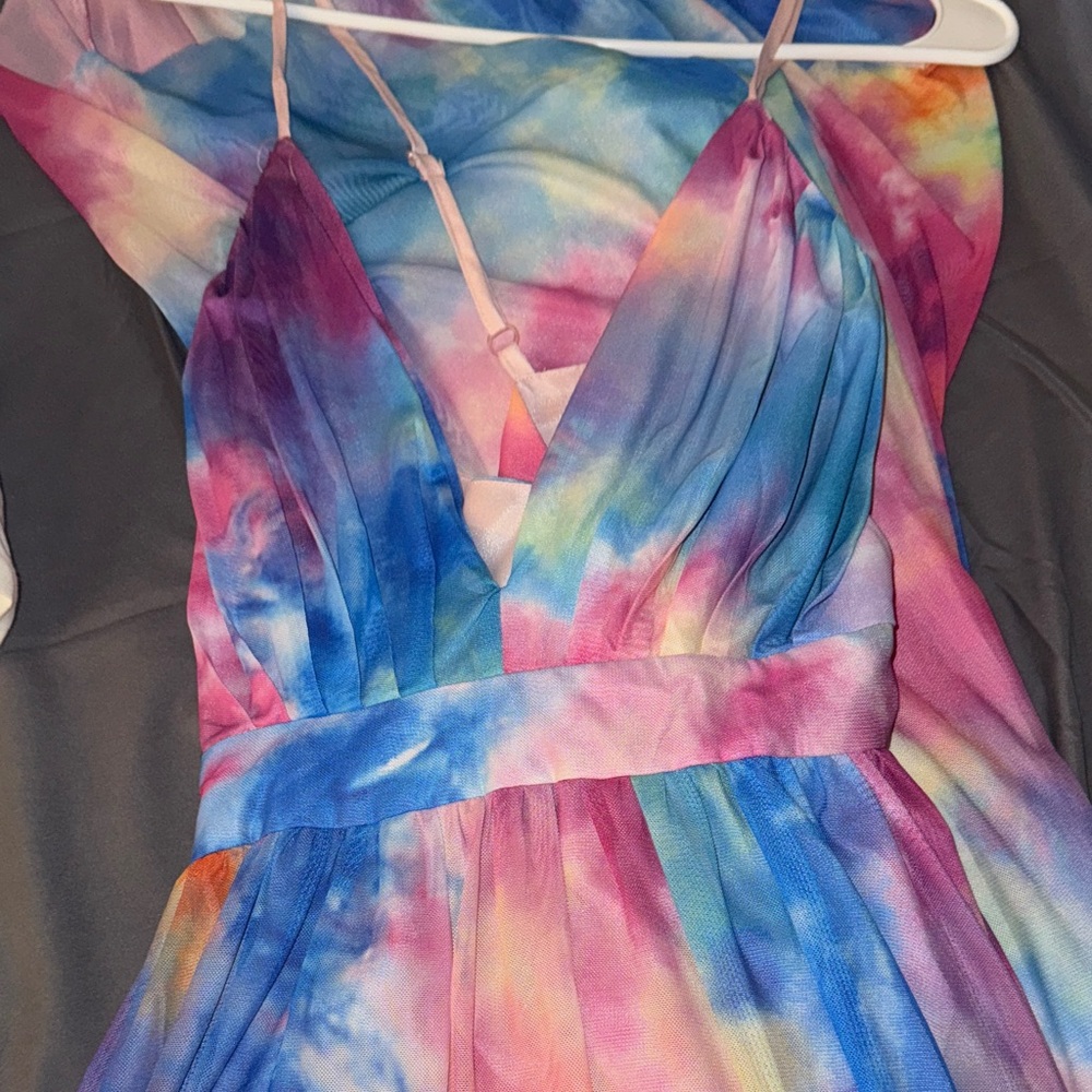 Colorful Tie-Dye Maxi Dress